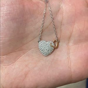 Swarovski Heart Necklace with Gold